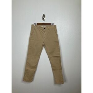 Haikure New York Gaba Aram Mens Khaki Chino Pants Size 33 Made in Italy Tan Slim